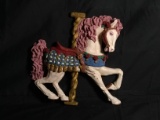 Hand painted Resin Carousel Horse Wall Plaque