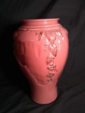 Reverse Painted Glass Vase