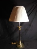Contemporary Brass and Chrome Table Lamp