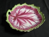 Hand painted Andrea Sadek Leaf Bowl