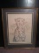 Framed and matted Pastel Chalk Cheetah, signed 1976