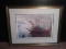 Framed and Double Matted Print, Ferry Boats at Dock 218/950 Signed Al Becker, 1984