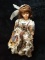 Porcelain Doll with Silk and Lace Dress