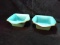 Contemporary Southern Living Flared Edge Bowls, chip under rim]
