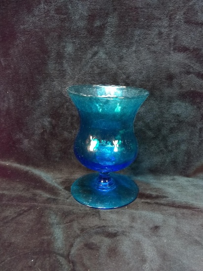Studio Art Glass Blue Vase