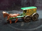Cast Iron Single Horse Mail Wagon