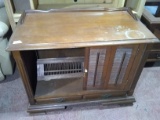 Vintage Wooden TV Cabinet w/ Louver Doors