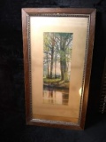 Framed Print Trees by the Water, 14x26