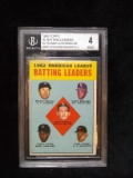 1962 American League Batting Leaders Trading Card, Beckett Cert.-4