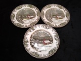 Collection of 3 Johnson Bros. Plates, A Friendly Village