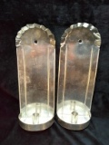 Pair of Tin Candle Wall Sconces