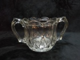 Crystal Double HAndled Open Sugar