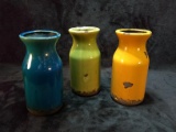 Collection of 3 Ceramic Milk Bottles