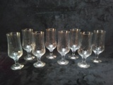 Collection of 8 Swirled Stemmed Glasses