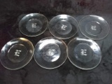 Collection 6 Etched Dessert Plates 