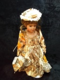 Porcelain Doll with Lace Dress