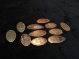 Collection of 11 Souvenir Pressed Pennies