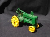Cast Iron John Deere Tractor with Spoke Wheels