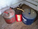 Collection 3 Metal Gas Cans