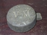 Cast Iron Target stamped V.M. (connection broken)