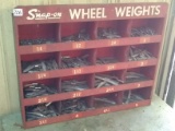 Vintage Snap-On Wheel Weights Display with Weights