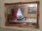 Vintage Beveled and Gold Gild Decorated Mantle Mirror