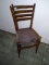 Vintage Ladder Back Woven Seat Chair