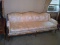 Vintage Pecan French Provincial 3 Cushion Sofa