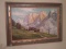 Framed Oil on Canvas-House on the Mountain signed by Artist