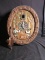 Vintage Black Forest Oval Coo Coo Clock with Tavern Scene