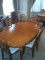 Vintage Pecan Dining Table with 6 Chairs