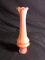 Studio Art Glass Orange Swirl Bud Vase