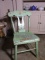 Antique Primitive Green Painted Chair