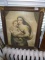 Antique Framed Colored Lithograph -Mary with Child