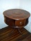 Antique Mahogany Duncan Phyfe Leather Top Drum Table