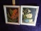 Pair Framed Contemporary Prints-Flowers