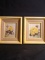 Upstairs - Pair Framed Contemporary Oil on Canvas-Flowers signed