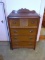 Upstairs -Antique 1930s 4 Drawer Waterfalls Chest