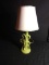 Upstairs -Green Art Pottery Lamp