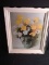 Upstairs -Framed Print-Flowers in Silver Plated Pitcher