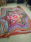 Upstairs -BL-Vintage Southern Quilt-Multi Color with Orange Backing