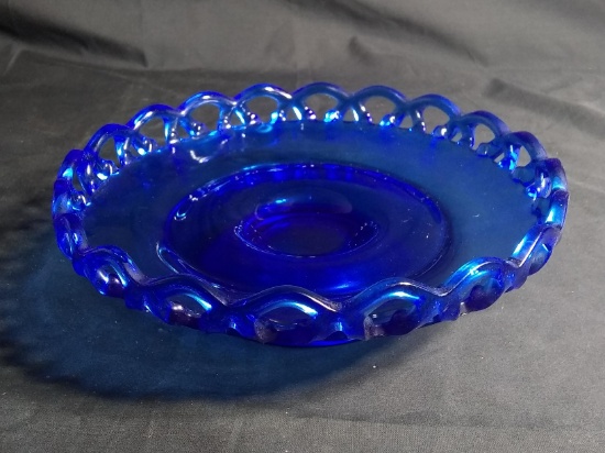Cobalt Blue Pierced Edge Bowl