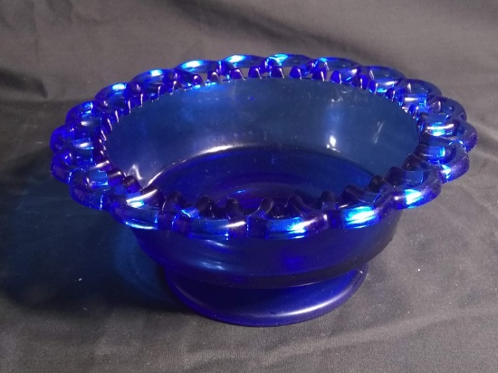 Cobalt Blue Pierced Edge Bowl
