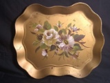 Hand painted and Signed Serving Tray