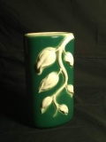 Vintage Ceramic Vase with Leaf Motif