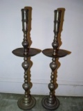 Pair Brass India Altar Candles