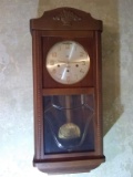 Antique Cherry Anker Westminster Key Wind Pendulum Wall Clock