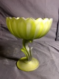 Vintage Satin Pedestal Compote