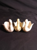 Collection 3 Miniature Lenox Swan Figures