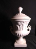 Decorative Ceramic Lidded Urn with Pheasant Scene Details